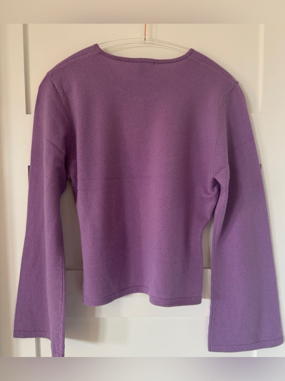 Women’s 100% Cashmere Sweater Large Lavender OllieFiveFive NWT - Picture 2 of 8